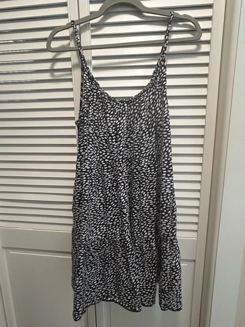 Old Navy Black and White Spaghetti Strap Mini Dress - Picture 1 of 3